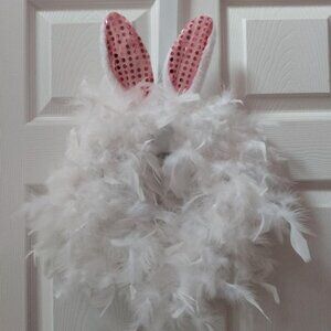NEW - Handmade sparkly Bunny wreath